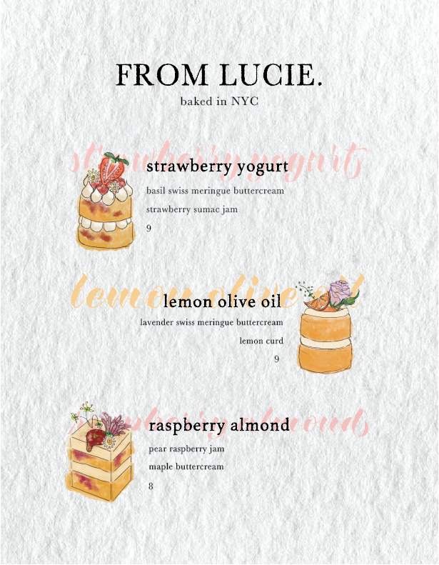 lucie nyc menu